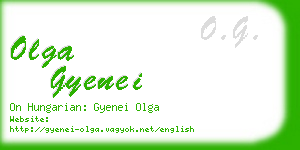 olga gyenei business card